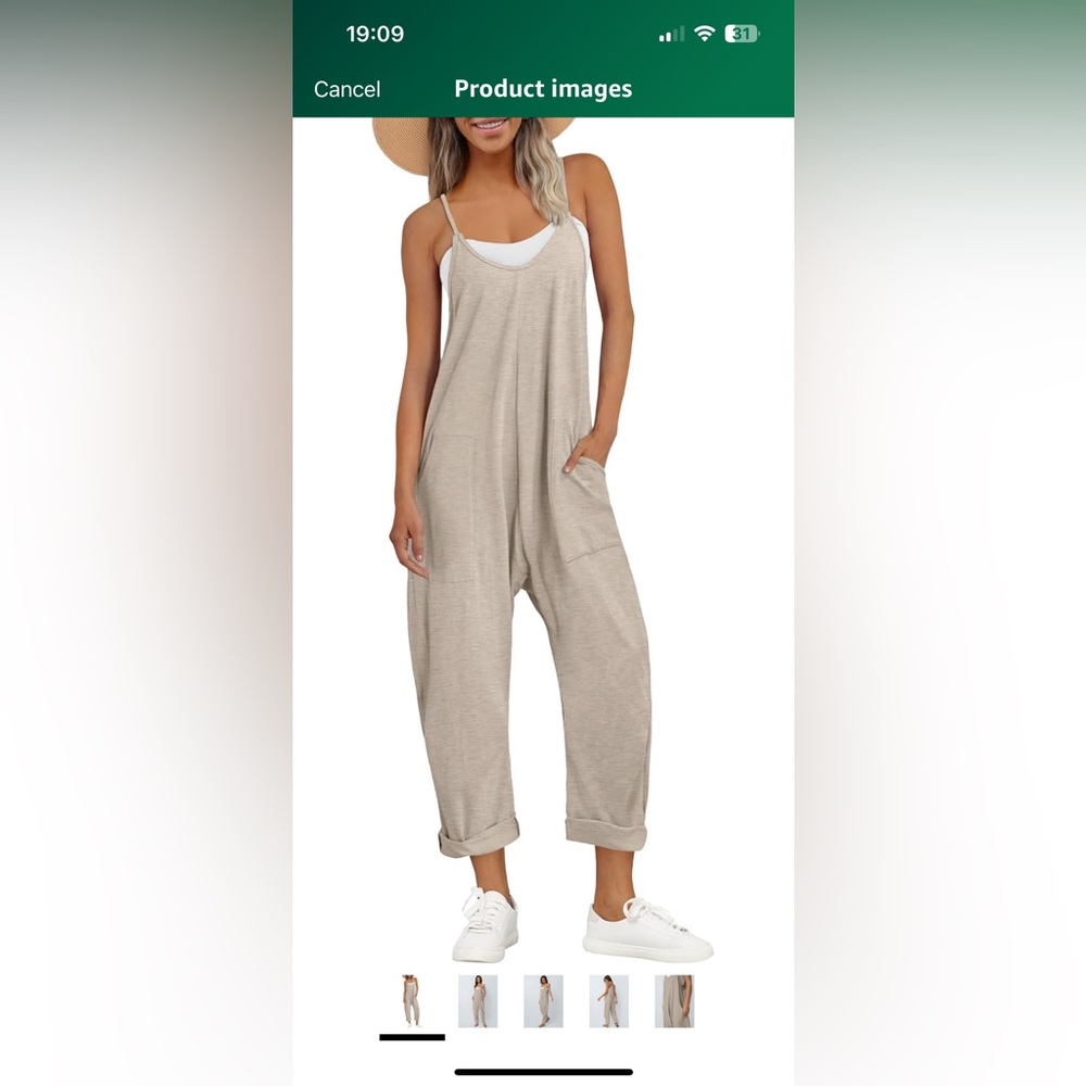 AUTOMET Jumpsuit Overalls Romper W/pockets Women Medium Heather grey